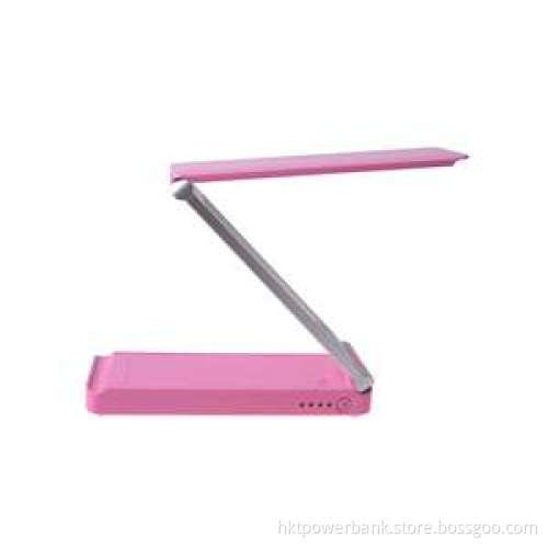 Table Lamp Pink 8000mAh LED Indicator Lighting Portable Power Bank Pack External Battery Charger with Dual Micro USB Output